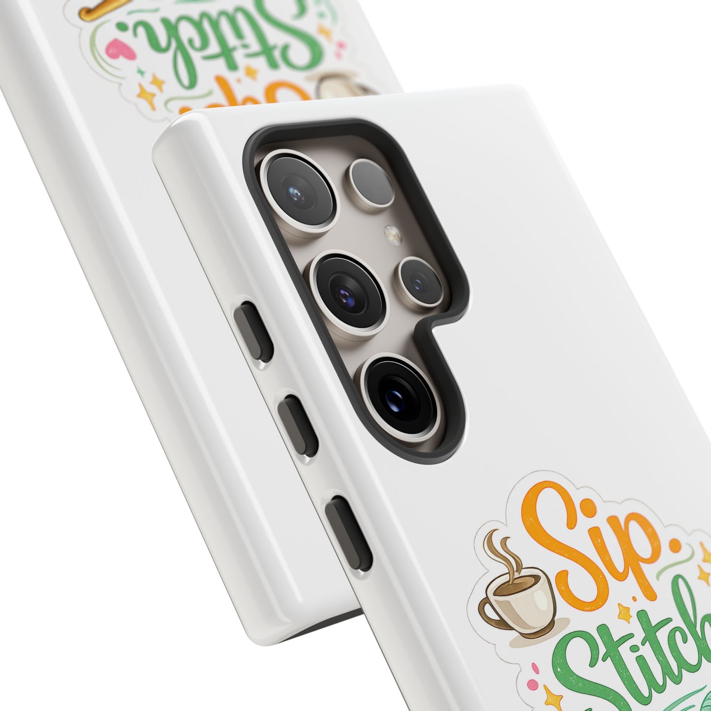 Sip Stitch Repeat Phone Case – Crochet Lover Protective Case