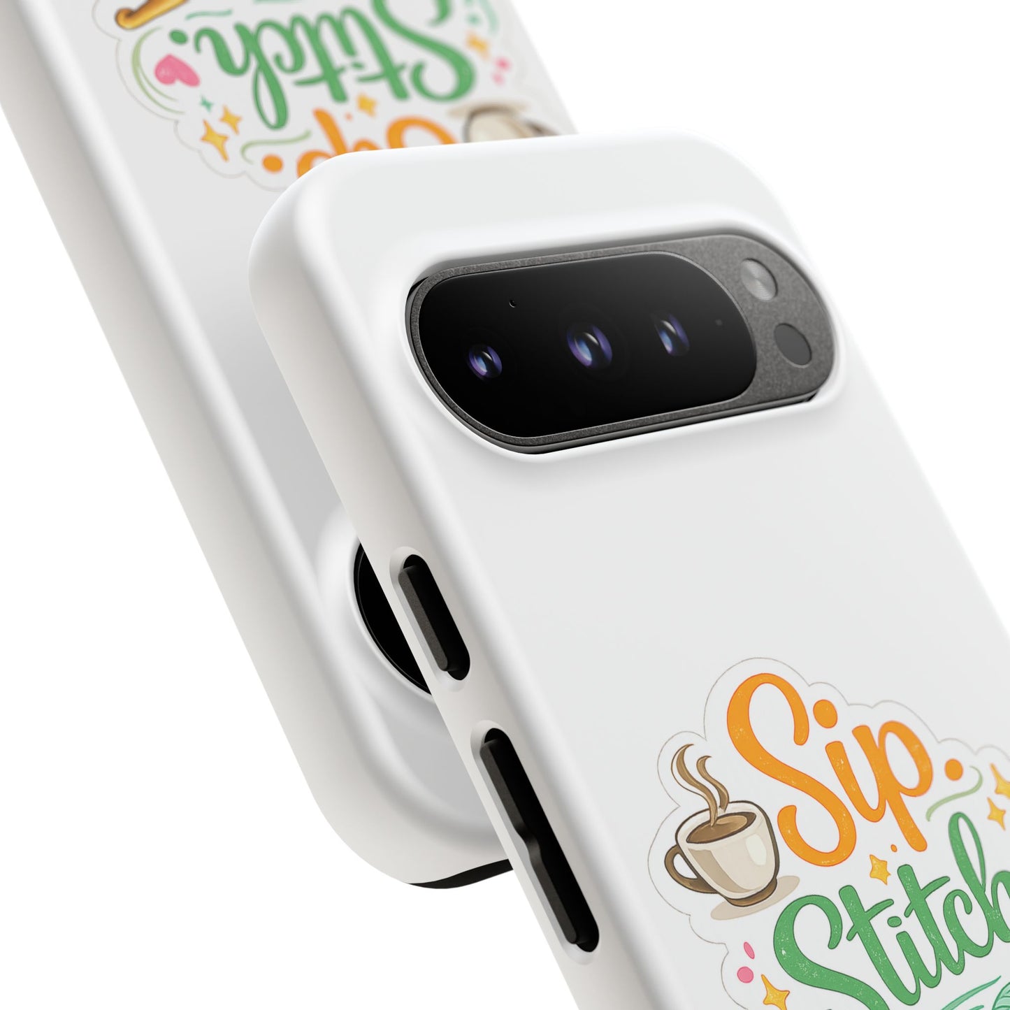 Sip Stitch Repeat Phone Case – Crochet Lover Protective Case