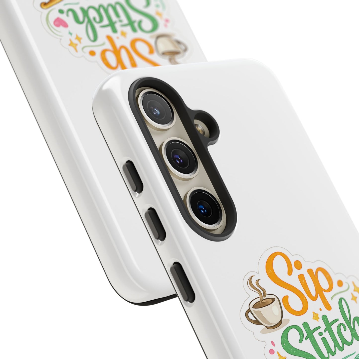 Sip Stitch Repeat Phone Case – Crochet Lover Protective Case