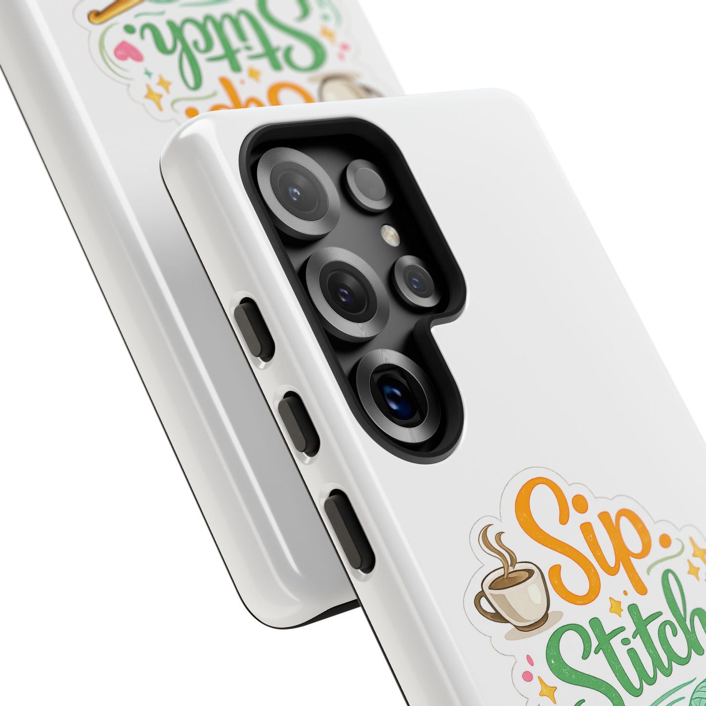 Sip Stitch Repeat Phone Case – Crochet Lover Protective Case