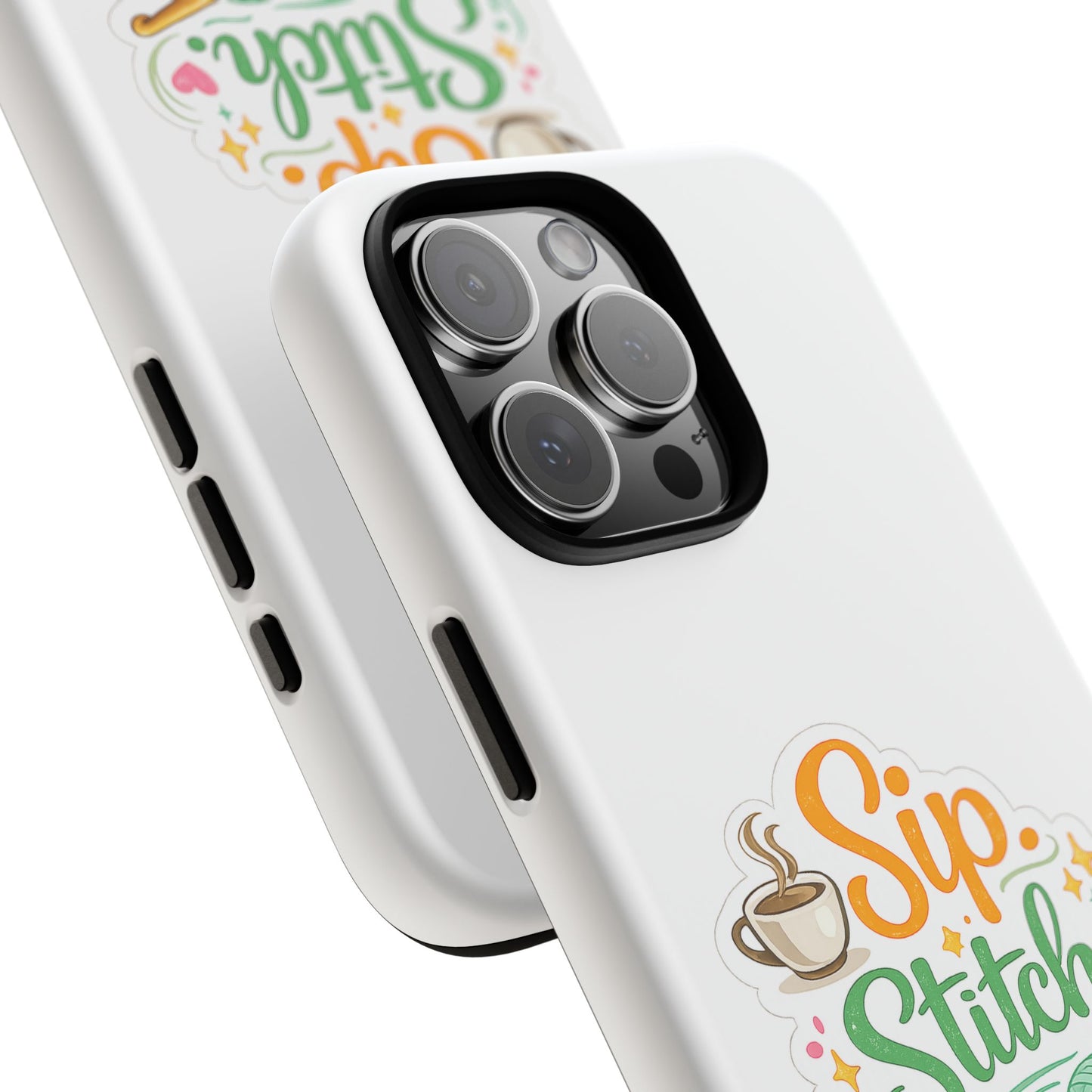 Sip Stitch Repeat Phone Case – Crochet Lover Protective Case