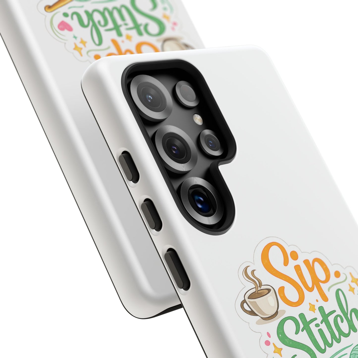 Sip Stitch Repeat Phone Case – Crochet Lover Protective Case