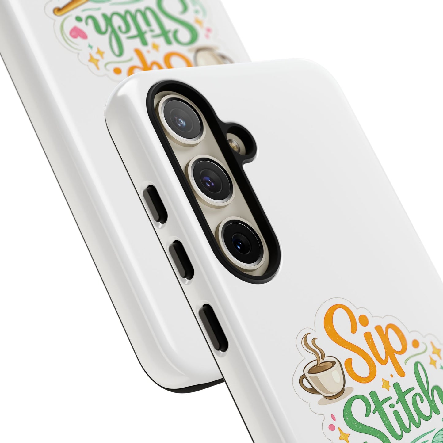 Sip Stitch Repeat Phone Case – Crochet Lover Protective Case