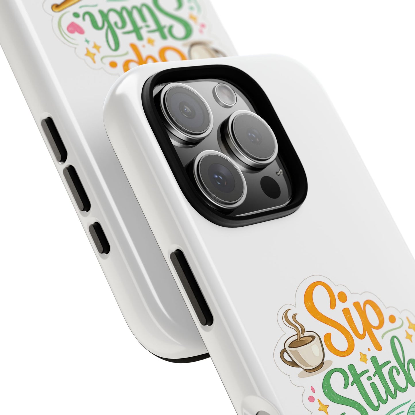 Sip Stitch Repeat Phone Case – Crochet Lover Protective Case