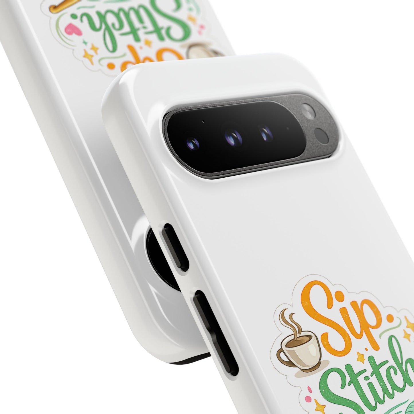 Sip Stitch Repeat Phone Case – Crochet Lover Protective Case