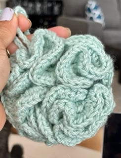 Cotton Crochet Shower Pouf PDF Pattern – Eco-Friendly Reusable Bath Sponge (Digital Download)